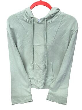 10 Crosby Derek Lam Sage Green Cropped Hooded Sweatshirt Medium